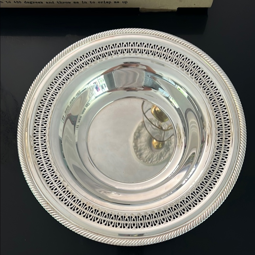Elegant Silver Plated Decorative Bowl